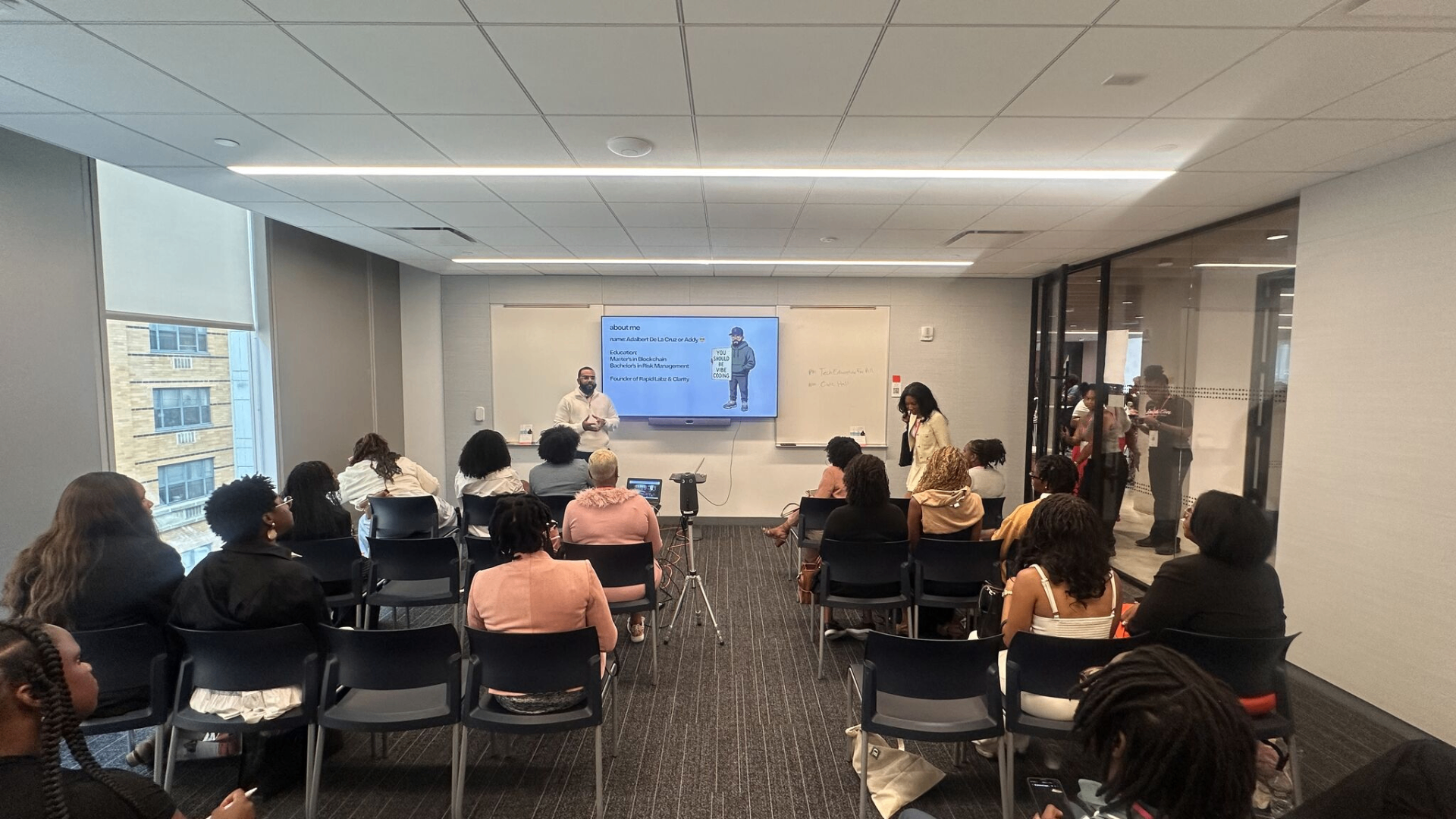 Adalbert leading a workshop session